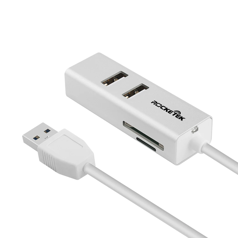 Игровая мышь Rocketek Мульти usb 3,0 концентратор 3 порта адаптер-разветвитель Алюминий SD/TF кард-ридер для MacBook Air ноутбук аксессуары