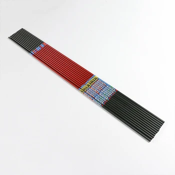 

Linkboy Archery Pure Carbon 1k Weave Arrow Shaft Red and Black ID 6.2mm OD 7.6mm for Compound/recurve Bow Hunting Shooting