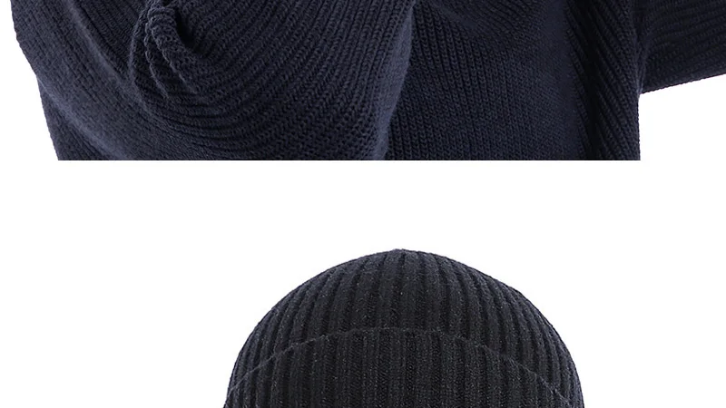 New men's autumn and winter wool warm hat solid color outdoor warm men's and women's wool size adjustable thick winter hat