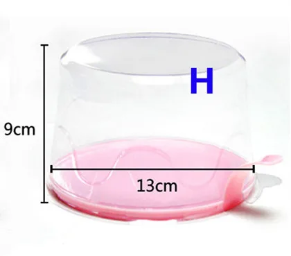 20 компл. прозрачный пластиковый мусс контейнер для выпечки круглый Луна Рождественский торт держатель печенья упаковка прозрачный хлебобулочные витрины коробки - Цвет: H