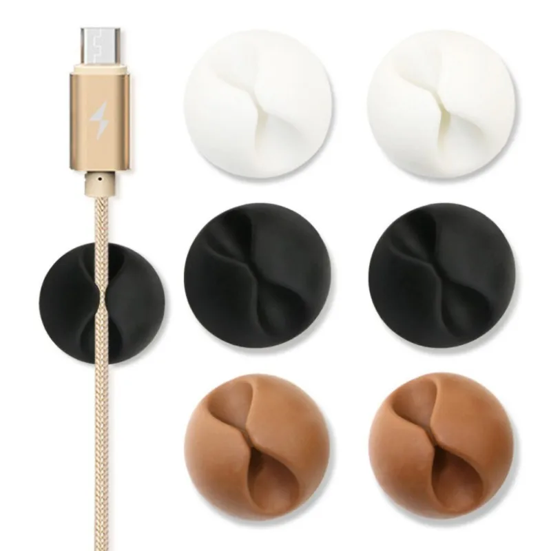 

Seven Colors Stable Round Cable Holder Device USB Cable Organizer Power Cord Protector Silicone Retainer Clip