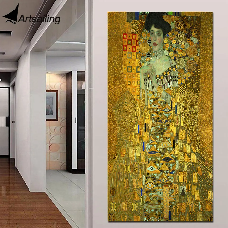 

Adele Bloch-Bauer Gustav Klimt Article 1 piece Canvas Painting Print On Canvas Wall Art modular pictures living room Home Decor