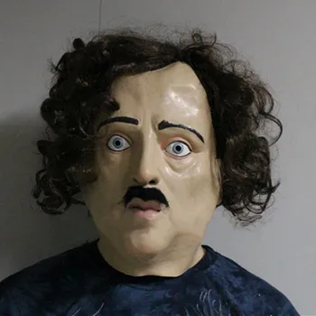 

2018 Eco-friendly Deluxe Quality Halloween Latex Accoutrements Edgar Allan Poe Mask