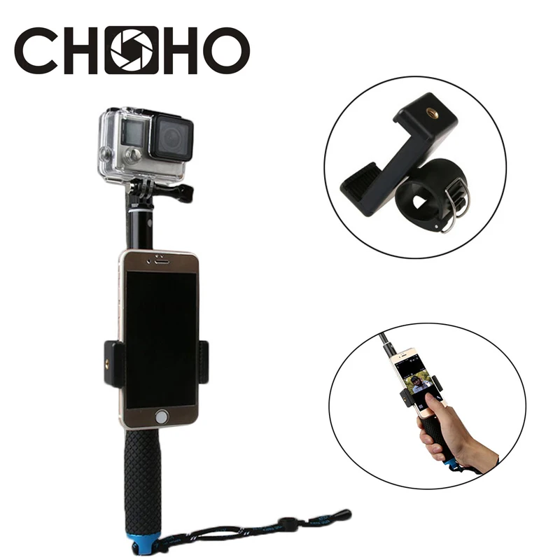 

Self Selfie Stick Handheld Waterproof Monopod + APP phone holder for Gopro HERO 7 6 5 4 8 xiaomi yi 4K SJCAM SJ4000 Accessories