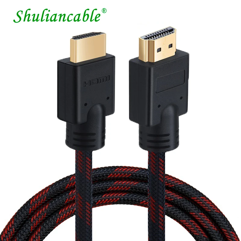 Shuliancable 2 м 5 м HDMI кабель адаптер 3D 1080P Высокоскоростной HDIMI к HDMI кабель для Apple tv nintendo Switch lcd PS3 PS4 проектор