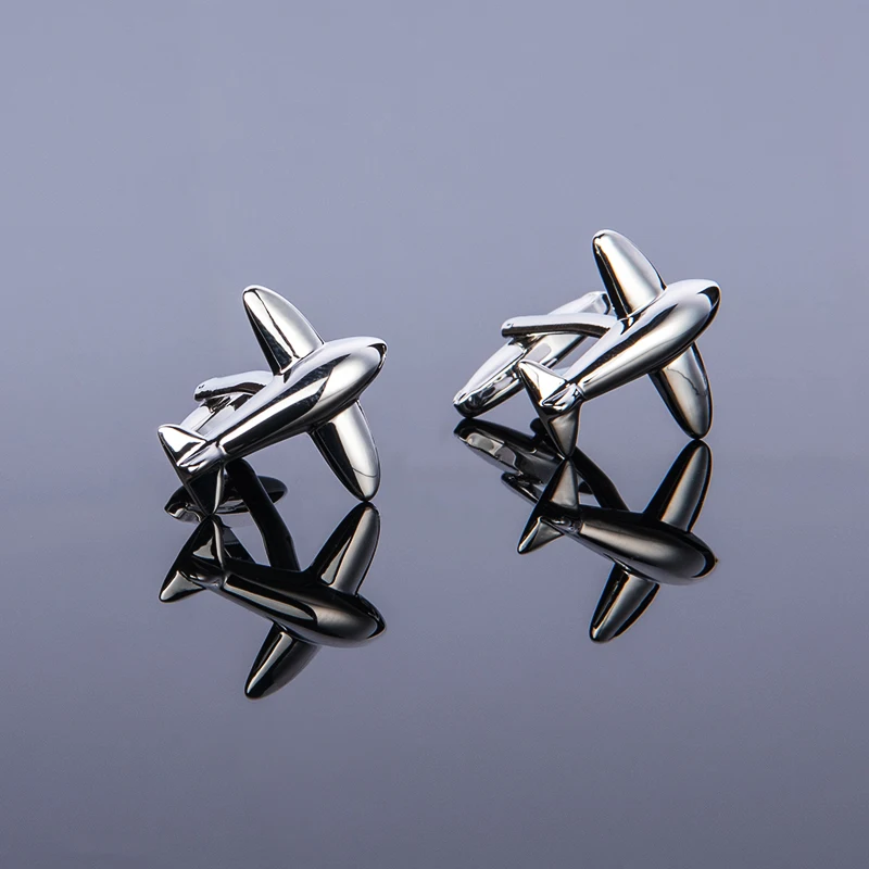 New High Quality Mens Design Airplane Cufflinks Helicopter Aircraft Cuff Links For Business Shirt Wedding Gift Free Shipping