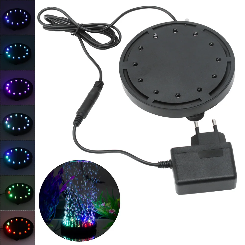 

Color RGB LED Waterproof Aquarium Fish Tank Light Lamp Submersible Air Bubble Light Aquarium LED Lighting Decor Fish Bowl Light