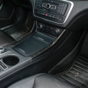 

Carbon Fiber Style Car Interior Center Console Strips Trim Sticker for Mercedes Benz A Class GLA CLA 200 220 Car-styling