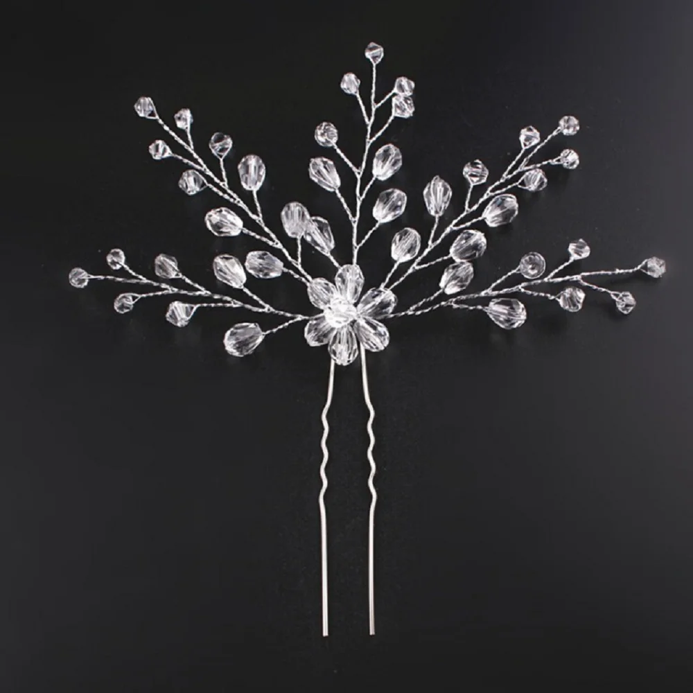 Для женщин цветок с кристаллами стразами шпильки зажимы свадебные заколки для волос шпильки заколка для волос Средства укладки волос