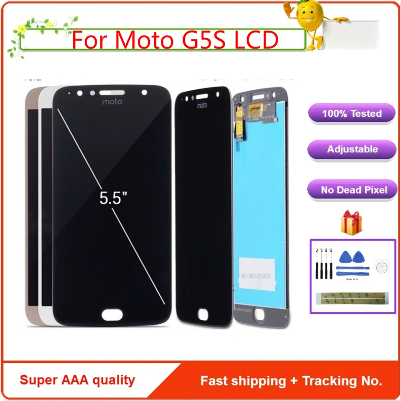

Original Display For Moto G5S XT1792 LCD Touch Screen XT1794 Display for Motorola Moto G5S LCD Replacement XT1793 W+ Free Tools