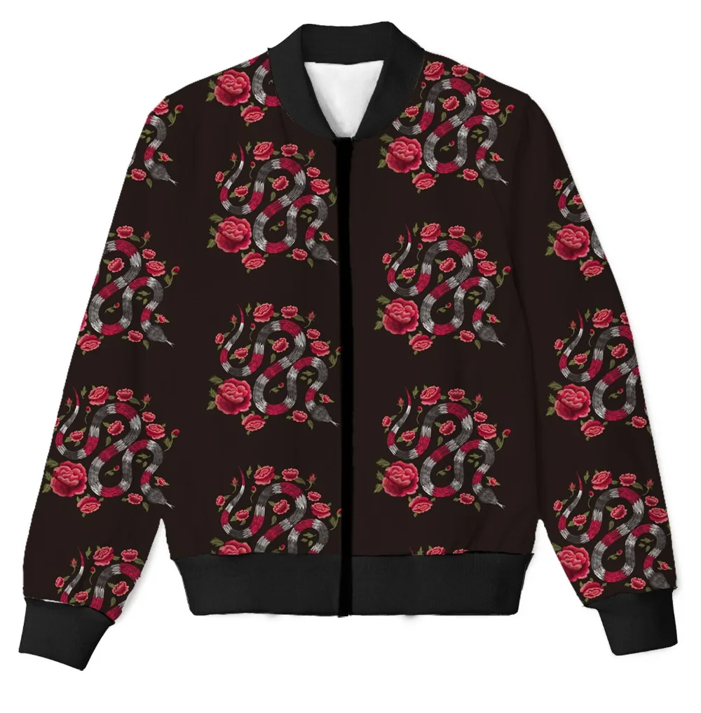 

REAL American SIZE Luxury Snake high quality 3D Sublimation print Zipper Up Jacket plus size 4XL 5XL 6XL
