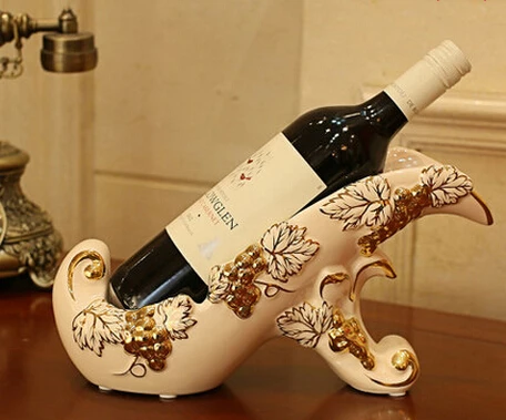 

Luxury wine rack ornaments ceramic crafts home decorations housewarming wedding gift Continental