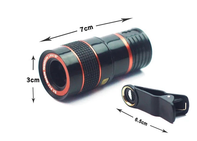 Clip 8X 10X Telescope Mobile Phone Lens Telephoto Len For