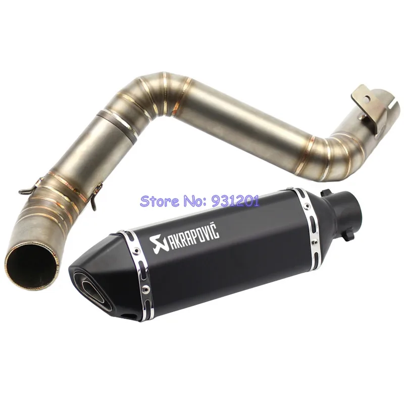 

Motorcycle Akrapovic Exhaust Pipe Muffler Slip on for KTM Duke 125 Duke 200 Duke 390 Connect Link Pipe and End Muffler Pipe