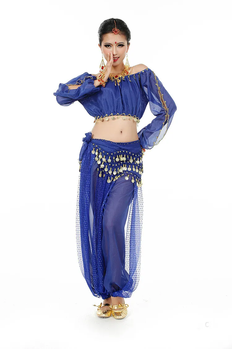 3 шт./компл. Для женщин Танец живота Костюм женский Индийский платье для танцев для конкуренция леди Болливуд костюм Племенной живота
