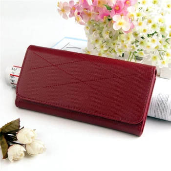 

Fashion Long Wallet Women Zipper PU Leather Clutch Money Bag Female Elegant Coin Purse High Quality Thin Card Holder
