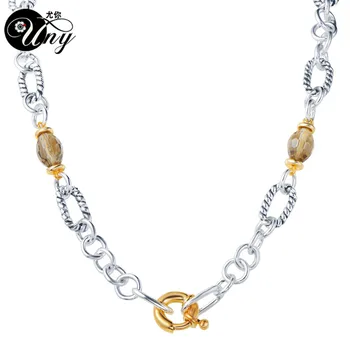 

UNY Necklace Designer Fashion Inspired Rhinestone Classic Necklaces Elegant Vintage Necklace Cable Wire Trendy Jewelry Necklaces