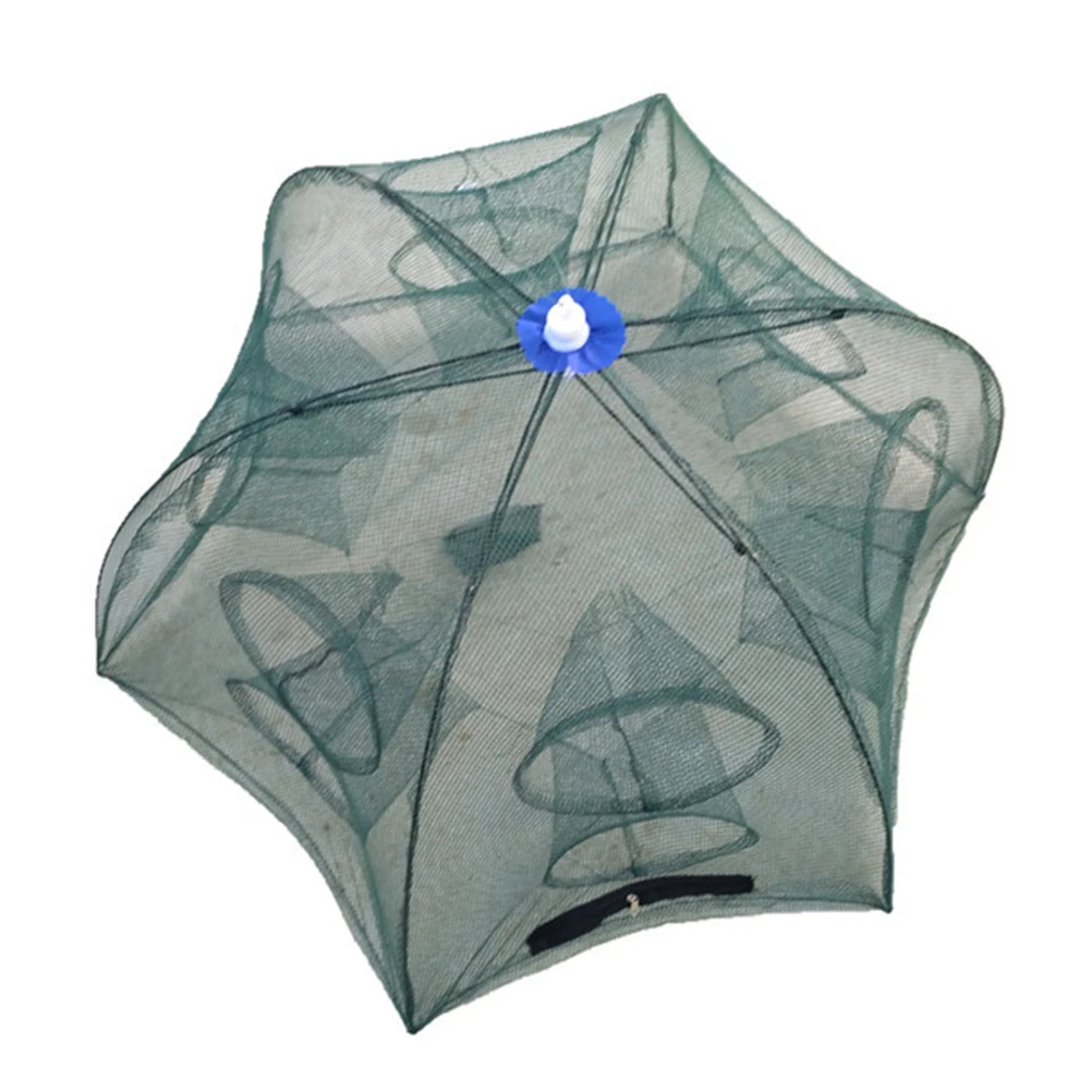 

Foldable Crab Net Trap Cast Dip Cage Fishing Net for Fish Minnow Crawfish Shrimp Umbrella Design