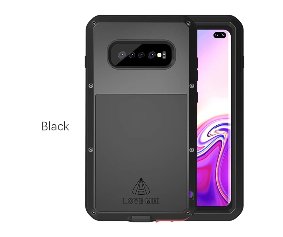 Для samsung Galaxy S10 Plus чехол LOVE MEI ударопрочный грязезащитный водонепроницаемый металлический панцири чехол для телефона samsung Galaxy S10e