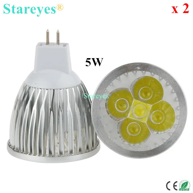 

Free shipping 2 pcs Dimmable 5W MR16 AC&DC 12V High Power LED Spotlight Downlight lamp bulb led light led droplight lighting