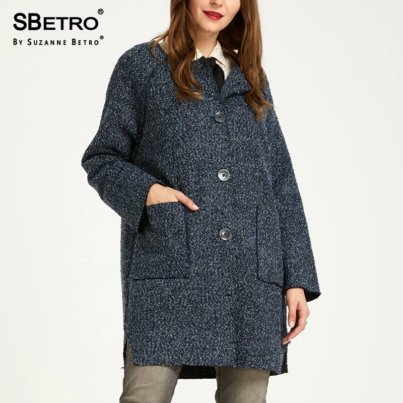SBetro By Suzanne Betro Women Coats Jacket Medium Long