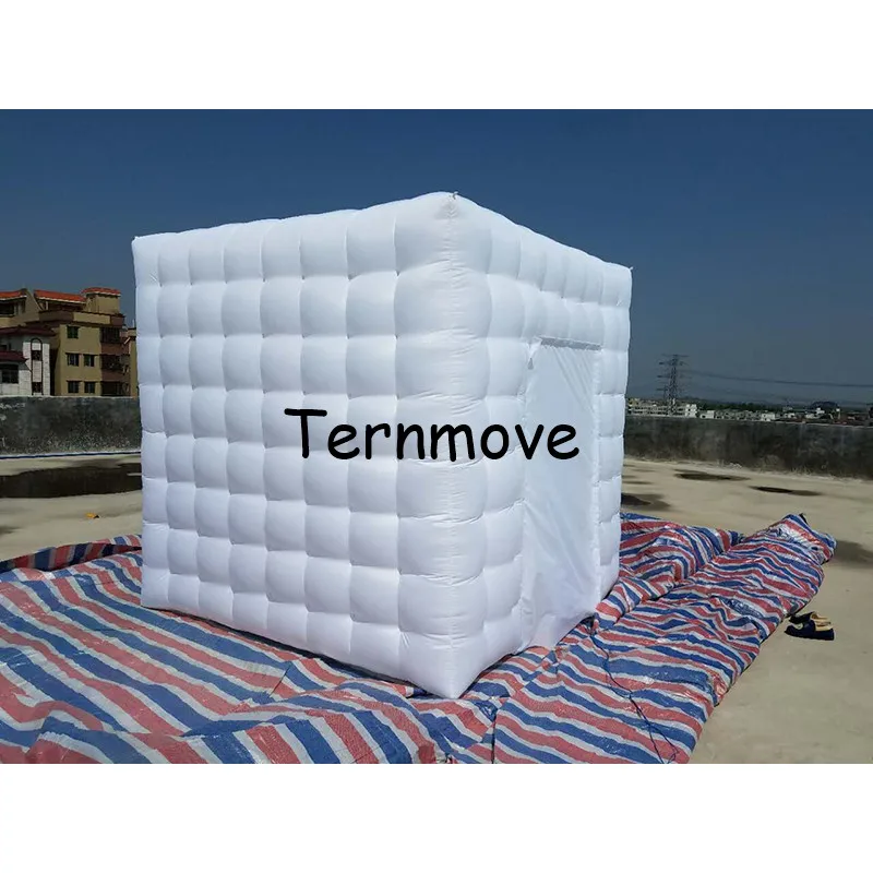 inflatable cube tent colorful camping inflatable photo booth colorful LED  tube lights inside for wedding inflatable photo booth
