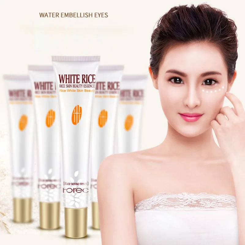 

New Rice Eye Cream for Dark Circles, Wrinkles, Puffiness, Crow's Feet, Fine Lines & Bags Best Natural & Organic Anti-Aging