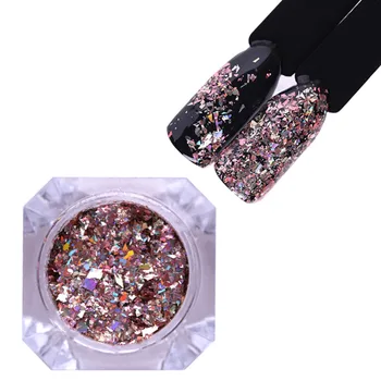 

Neon Nail Glitter Holo Mirror Powder Flakes Nail Powder Sequins Paillette Dust Rainbow Chrome DIY Decoration
