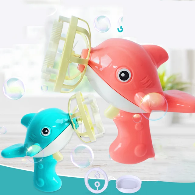 Summer Funny Magic Bubble Blower Machine Electric Automatic Bubble Maker Gun with Mini Fan Kids Outdoor Toys Wedding Supplies 3