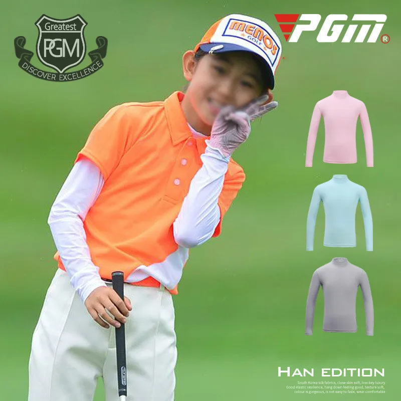 PGM Golf Футболка детская одежда Летний солнцезащитный спортивный костюм с длинными рукавами для девочек