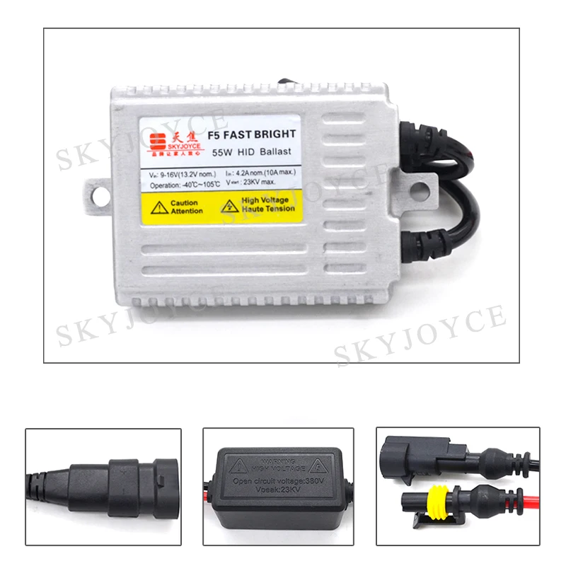 SKYJOYCE AC 55W Быстрый Яркий F5 цифровой HID Балласт Ксенон H7 H1 H11 H3 9005 9006 D2H 5500K набор ламп