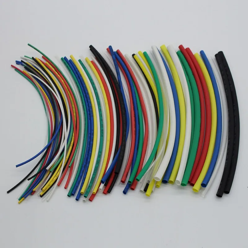 

70 pcs Flame Retardant Durable 7 Color Assorted Colors Ratio 2:1 Polyolefin Heat Shrink Tubing Tube cable kit