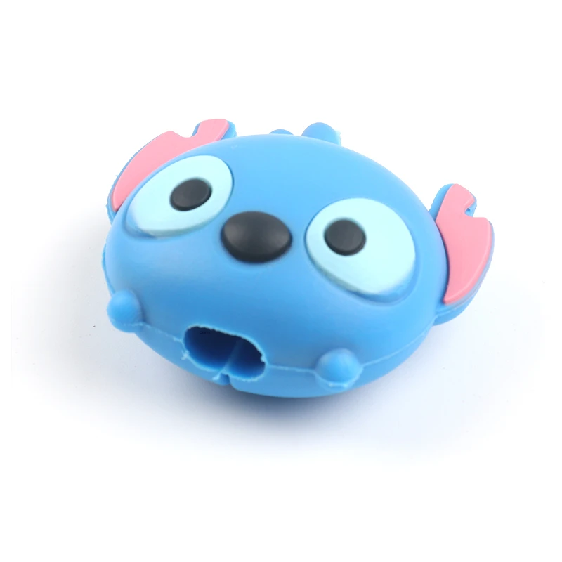 Милый мультфильм телефон USB кабель протектор для Iphone Chompers шнур животное укус