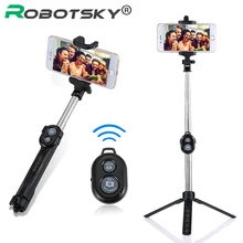 Extendable Self Selfie Stick Handheld Monopod Bluetooth Shutter Remote Controller Clip Holder for iPhone Android Samsung