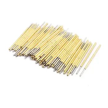 

100pcs PM75-J1 1.0mm Dia 28mm Length Metal Spring Pressure Test Probe Needle