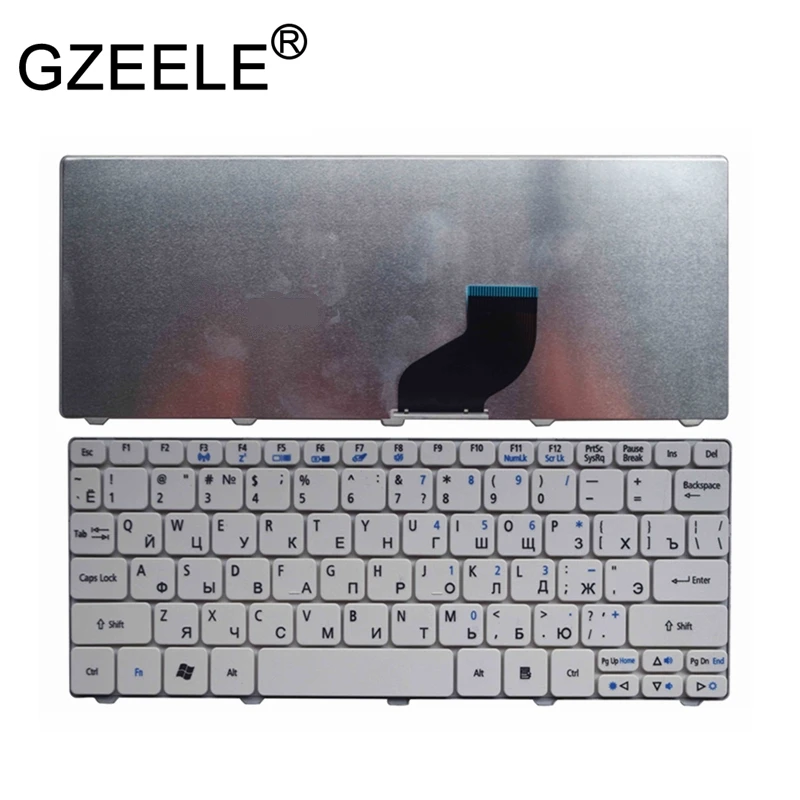 GZEELE RU Клавиатура для ноутбука ACER D255 D256 D257 D260 D270 EM350 N55C ZH9 ZE6 ONE 522 533 532 г AO532h 521 AO522 ZE7 Русский Новый