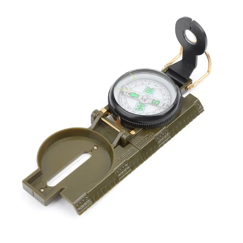

Portable Army Folding Lens Compass Military Multifunction Dashboard Outdoor Tool