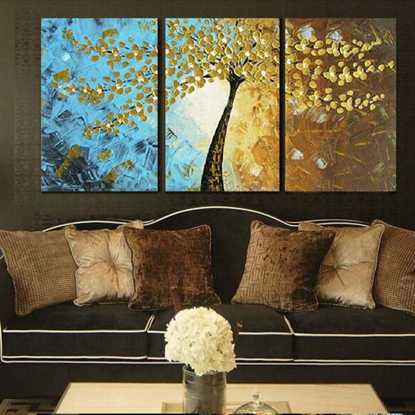 

Lucky Tree Modern Abstract Oil Painting home decor wall art picture flowers on palette thick knife oil painting 168010