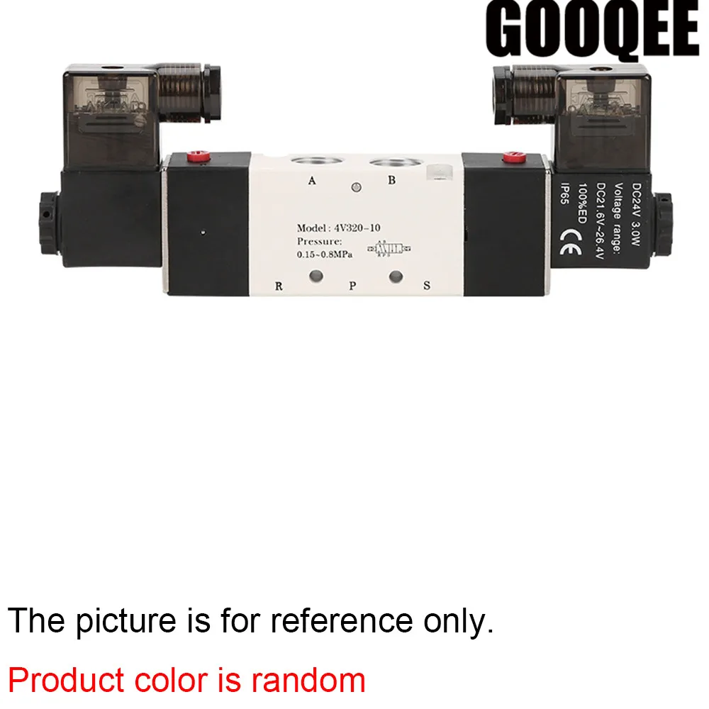 

1Pcs 3/8"BSPT 4V320-10 AC110V 220V DC 24V 12V 5 Way 2 Position Double Solenoid Pneumatic Air Valve