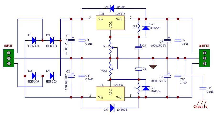 Регулятор напряжения PCB для LM317 LM337 или 78xx 79xx IC.|pcb|pcb lm317 |