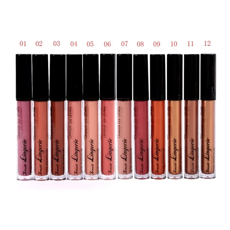 12 Colors Korean Cosmetics Brand Makeup Matte Lip Tint Lip Gloss