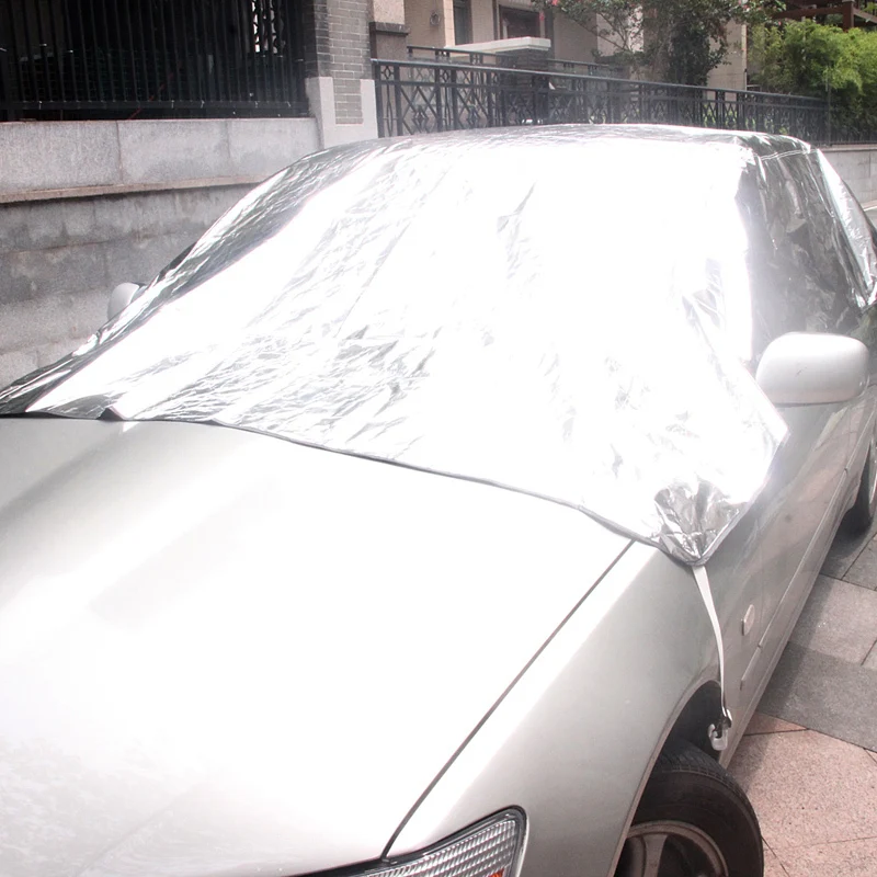 

Sunshade Reflective Half Car Cover Weather Protector Waterproof Outdoor UV Protection Shield Car covers