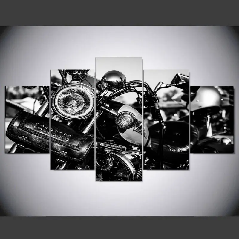 Image Is Loading Harley Davidson Motorcycle 5 Piece Canvas Wall Art Image Is Loading Harley Davidson Motorcycle 5 Piece Canvas Wall Art
