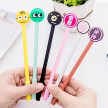 

Kawaii Gel Pen Cartoon Creative Fun Text Gel Pen Cute Expression Funny Text 0.5mm Black Signature Pen Student Office Stationery