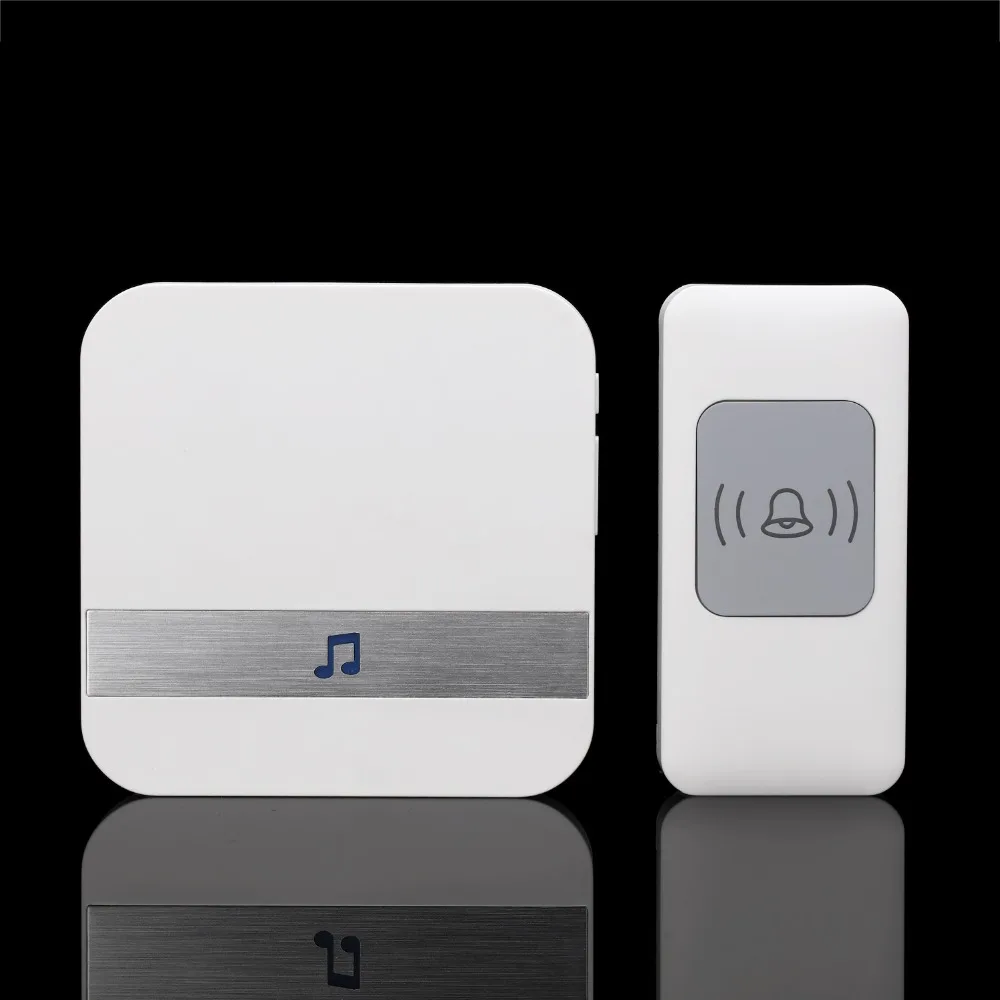 WEMEDA Waterproof Wireless Battery Button Doorbell Smart Sensor 300M Remoto Receiver 75-250V US Plug Household Ringbell 52 Songs