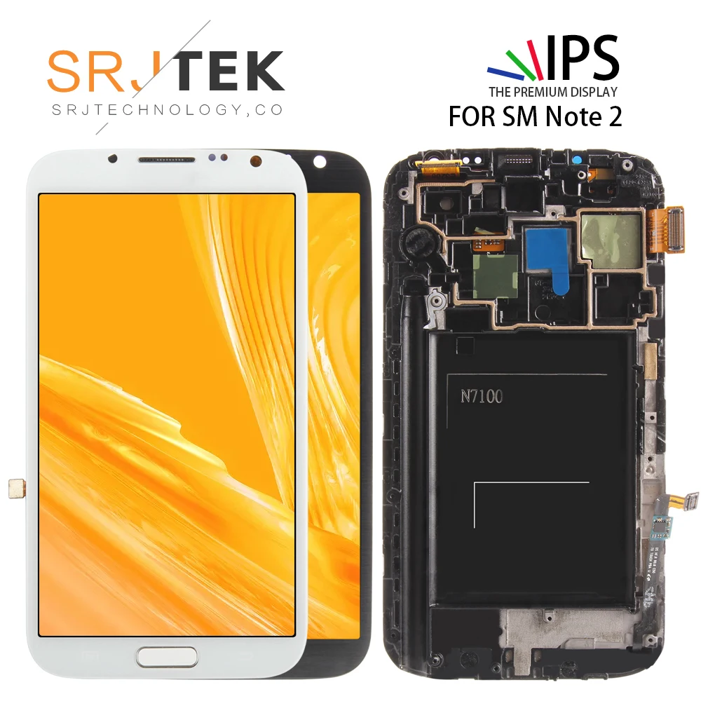 

5.5'' AMOLED LCD For Samsung Galaxy Note 2 Display Touch Screen For Samsung Galaxy Note II N7100 Digitizer Assembly With Frame