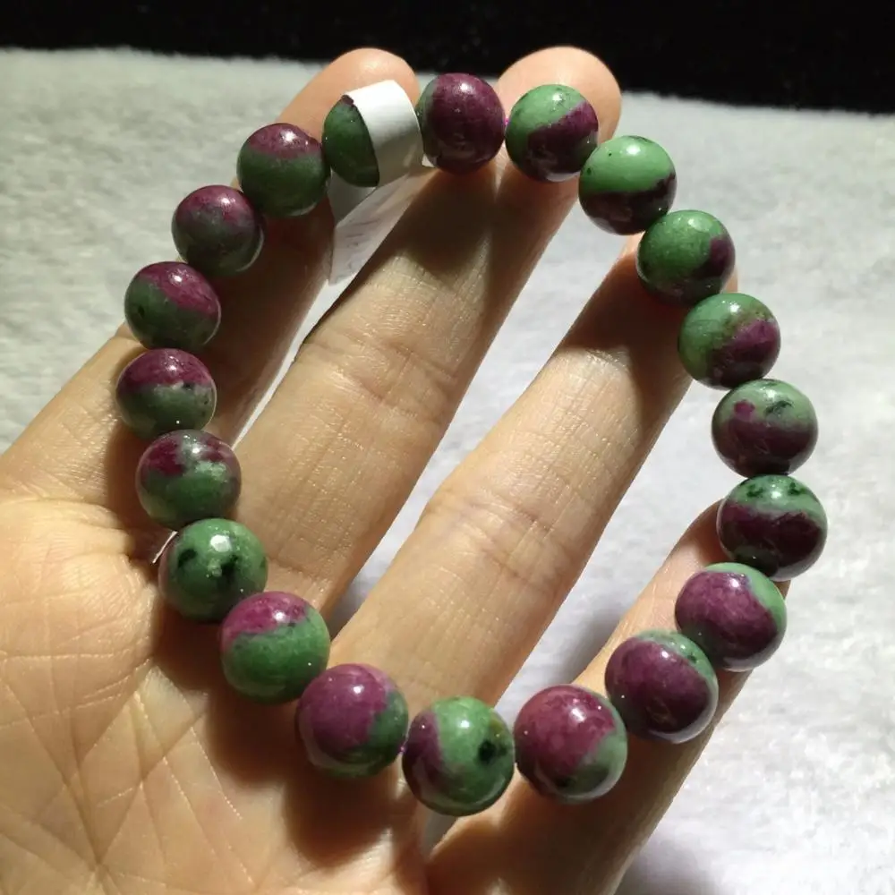 

Natural Red and Green Epidote Round Stretch Beads Bracelet 8mm HB001 (0923)