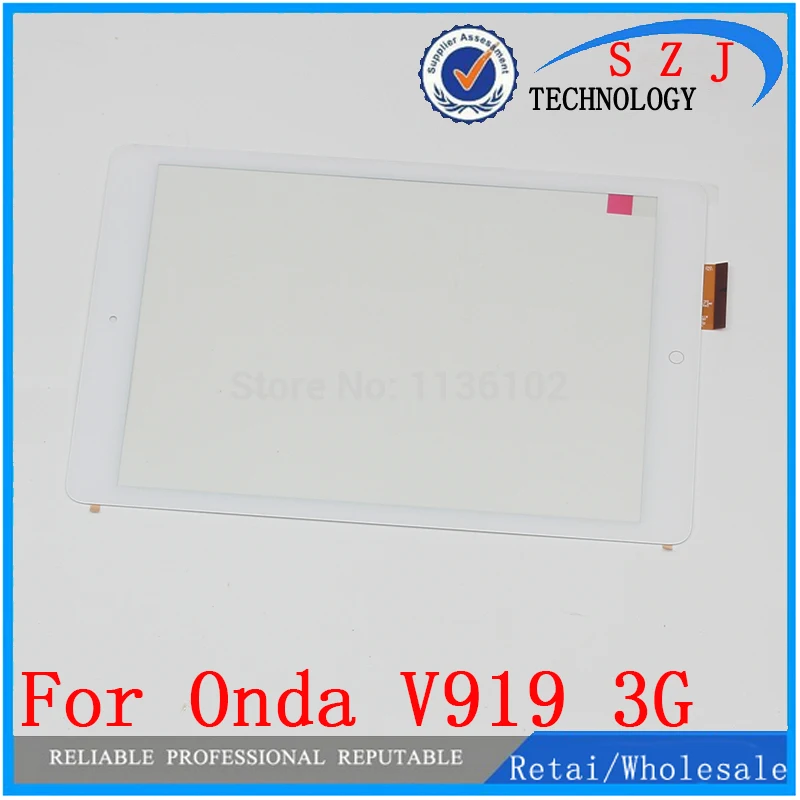 

New 9.7" inch tablet pc White Capacitive Glass Panel For onda V919 3G Touch Screen Digitizer Replacement Free shipping