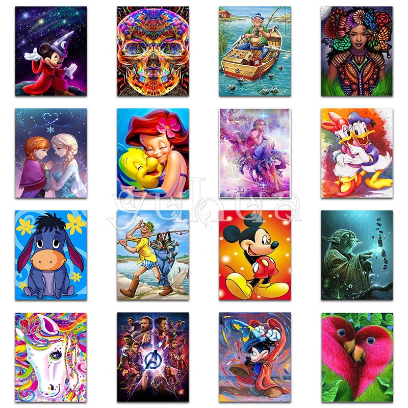 5D DIY Diamond painting Cross stitch Animal Skull Round embroidery Cartoon Full Square mosaic color Car # | Дом и сад