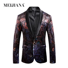 MEIJIANA, Новое поступление, мужской костюм для выступлений, куртки с принтом дракона, на одной пуговице, повседневный стиль, приталенный Блейзер сезон весна осень, для мужчин